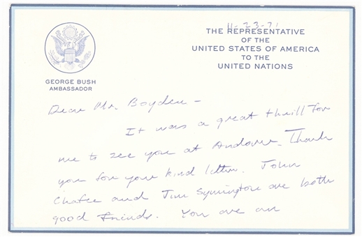 1971 George H. W. Bush Signed Ambassador Letter (Beckett)